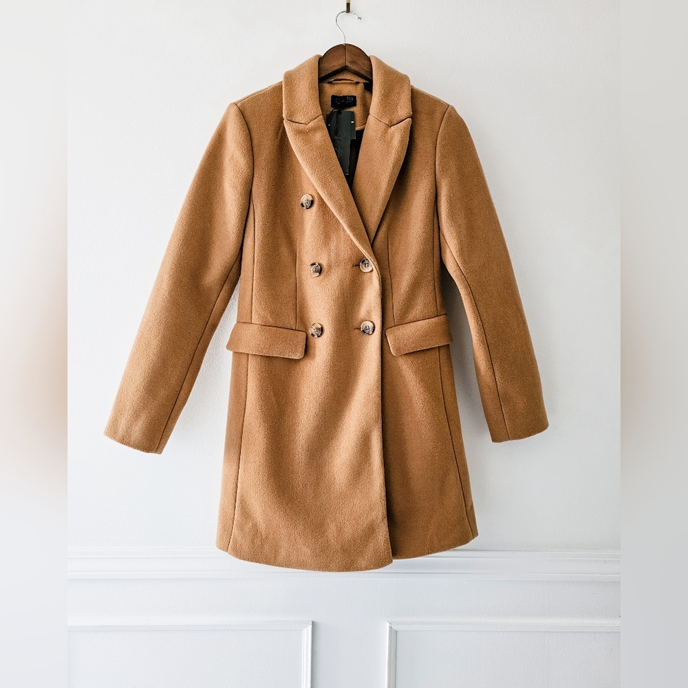 RD Style camel double-breasted peacoat